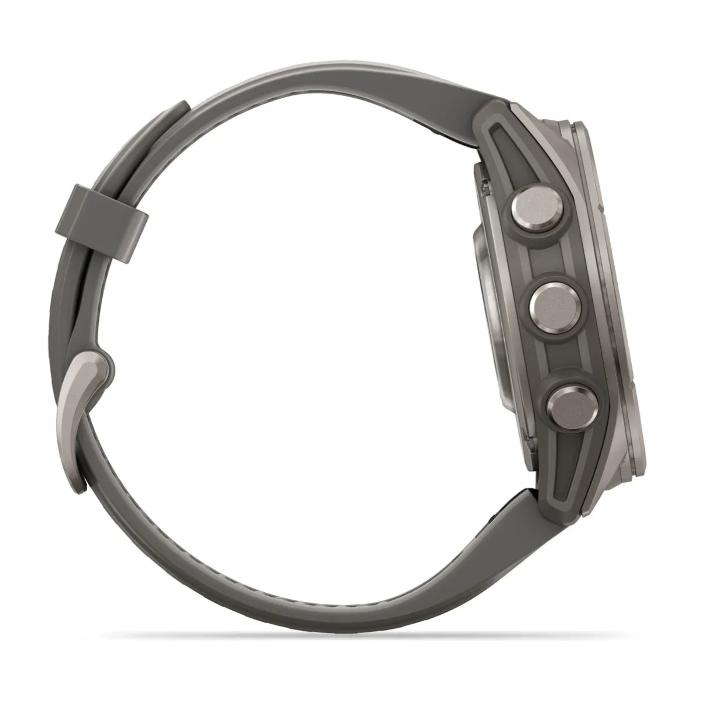 Garmin Fenix 9 – 43mm, Titanium (Pebble Gray Silicone Band)