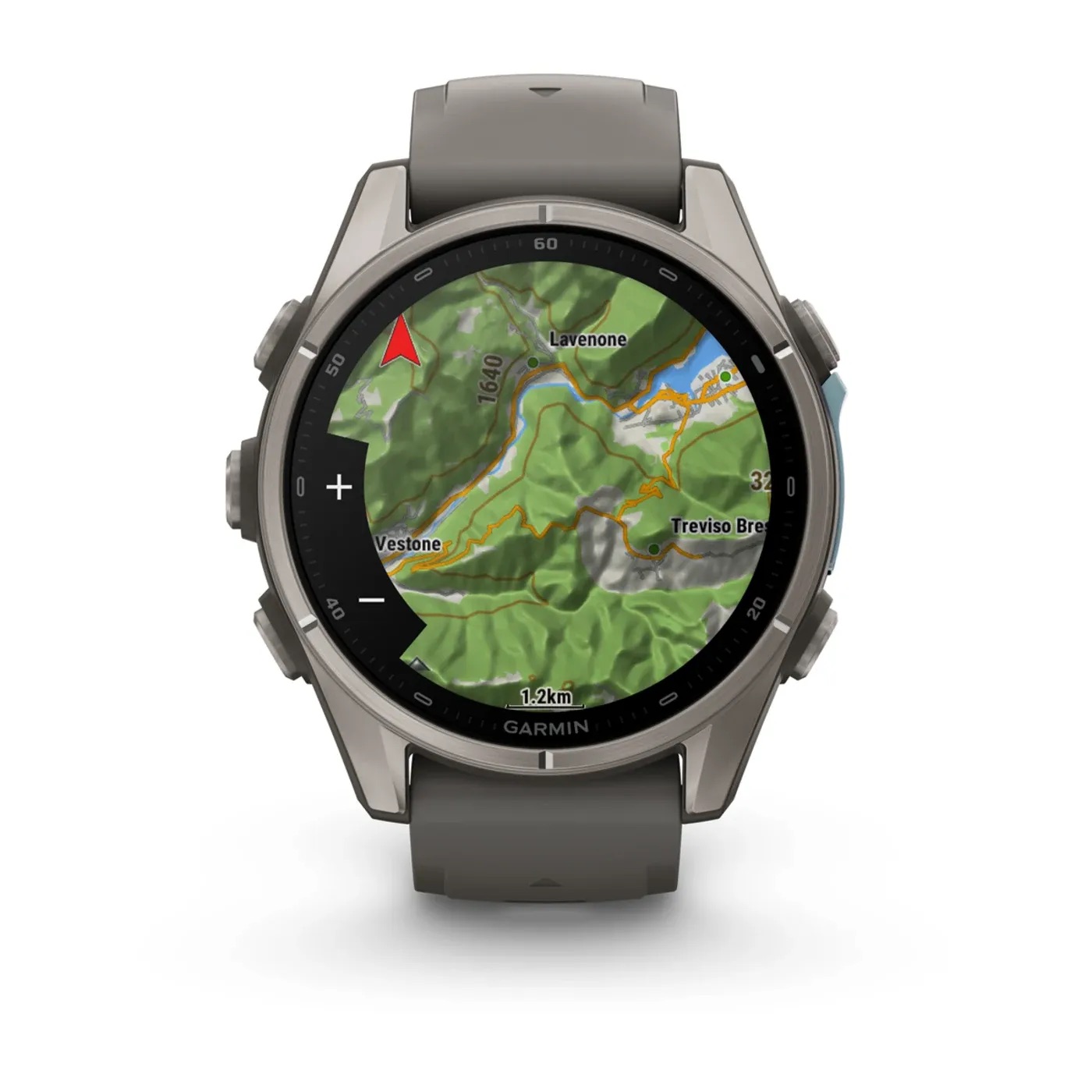 Garmin Fenix 9 – 43mm, Titanium (Pebble Gray Silicone Band)