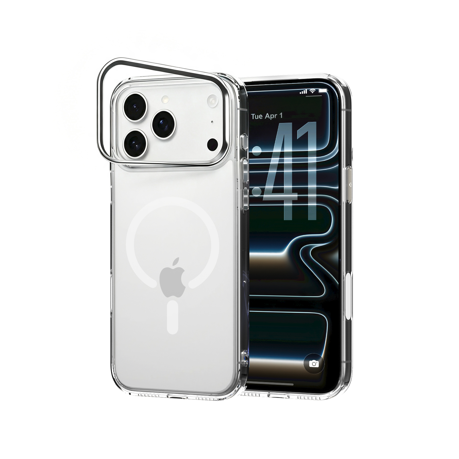 Ốp Lưng Magsafe Mipow Ironbull Tempered Glass StandX Transparent