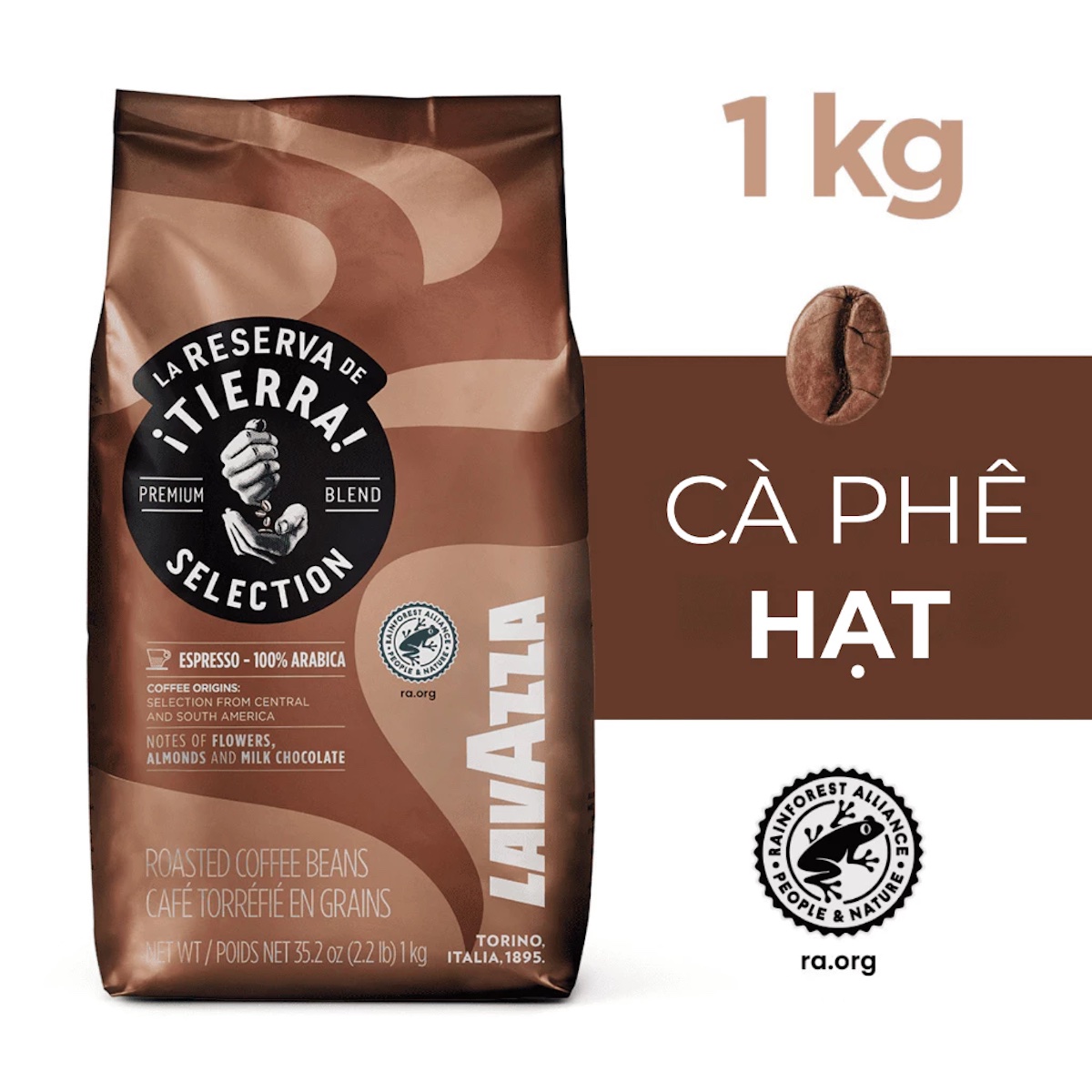 Cà phê hạt Lavazza ¡TIERRA! Selection (1KG)