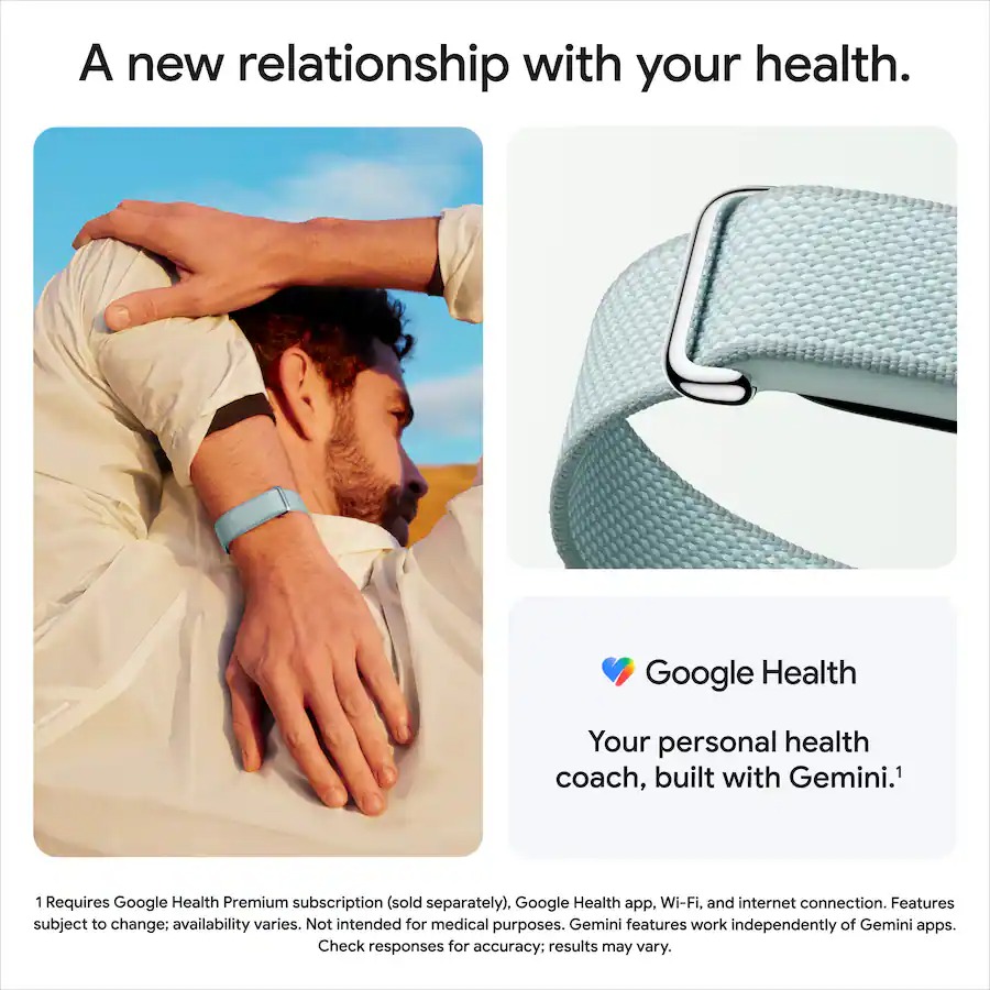 Vòng theo dõi sức khỏe Google Fitbit Air