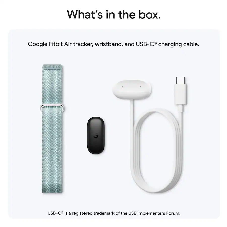 Vòng theo dõi sức khỏe Google Fitbit Air