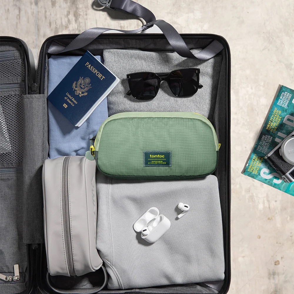 Túi đựng phụ kiện Tomtoc T12 Essential Tech Organizer Pouch 1L (Collab GCORES INDUSTRIES Light)