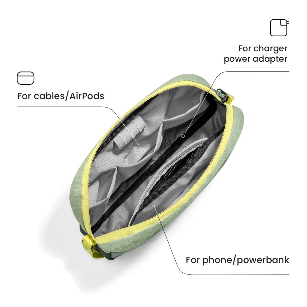 Túi đựng phụ kiện Tomtoc T12 Essential Tech Organizer Pouch 1L (Collab GCORES INDUSTRIES Light)