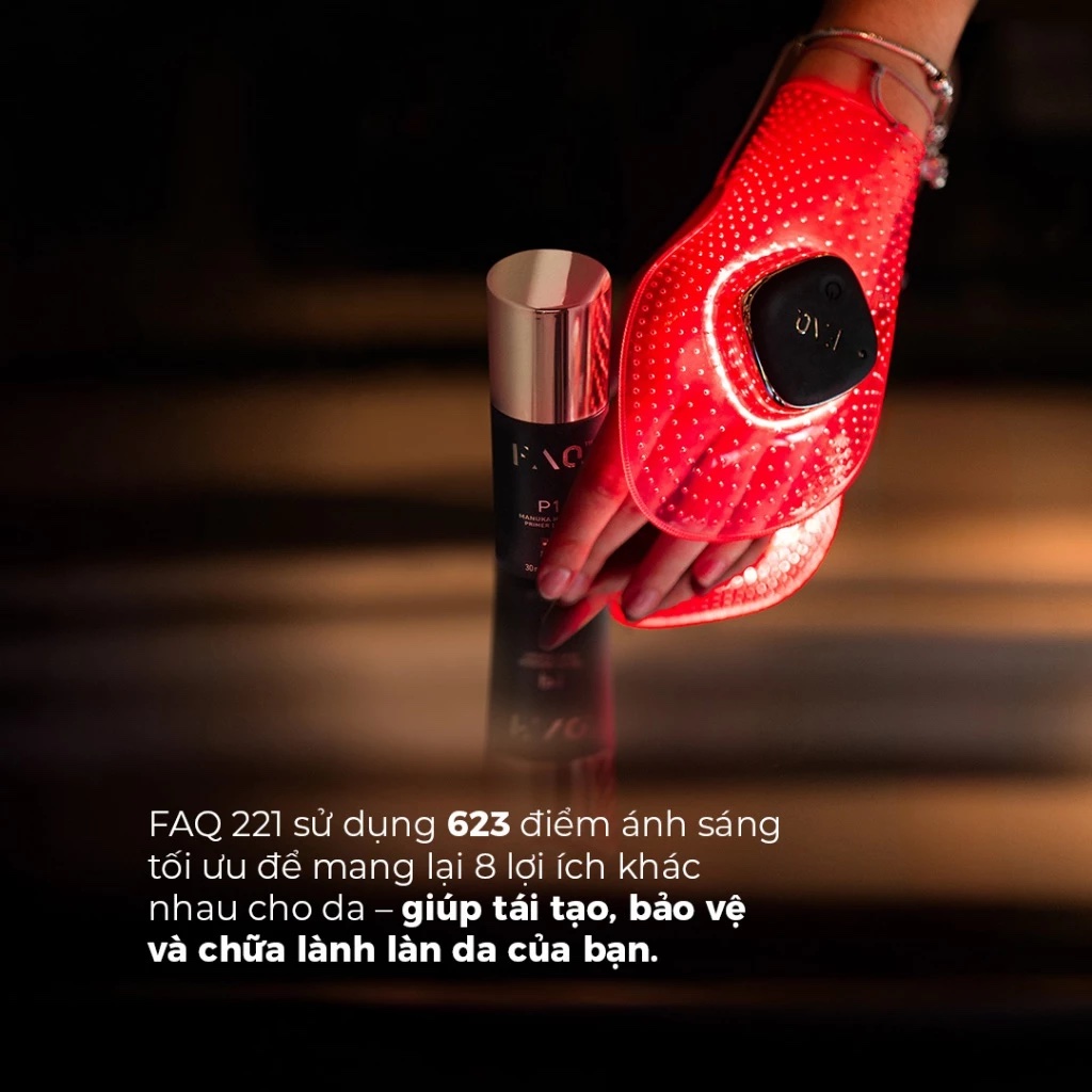 Mặt nạ LED Foreo FAQ 221 trẻ hoá da bàn tay