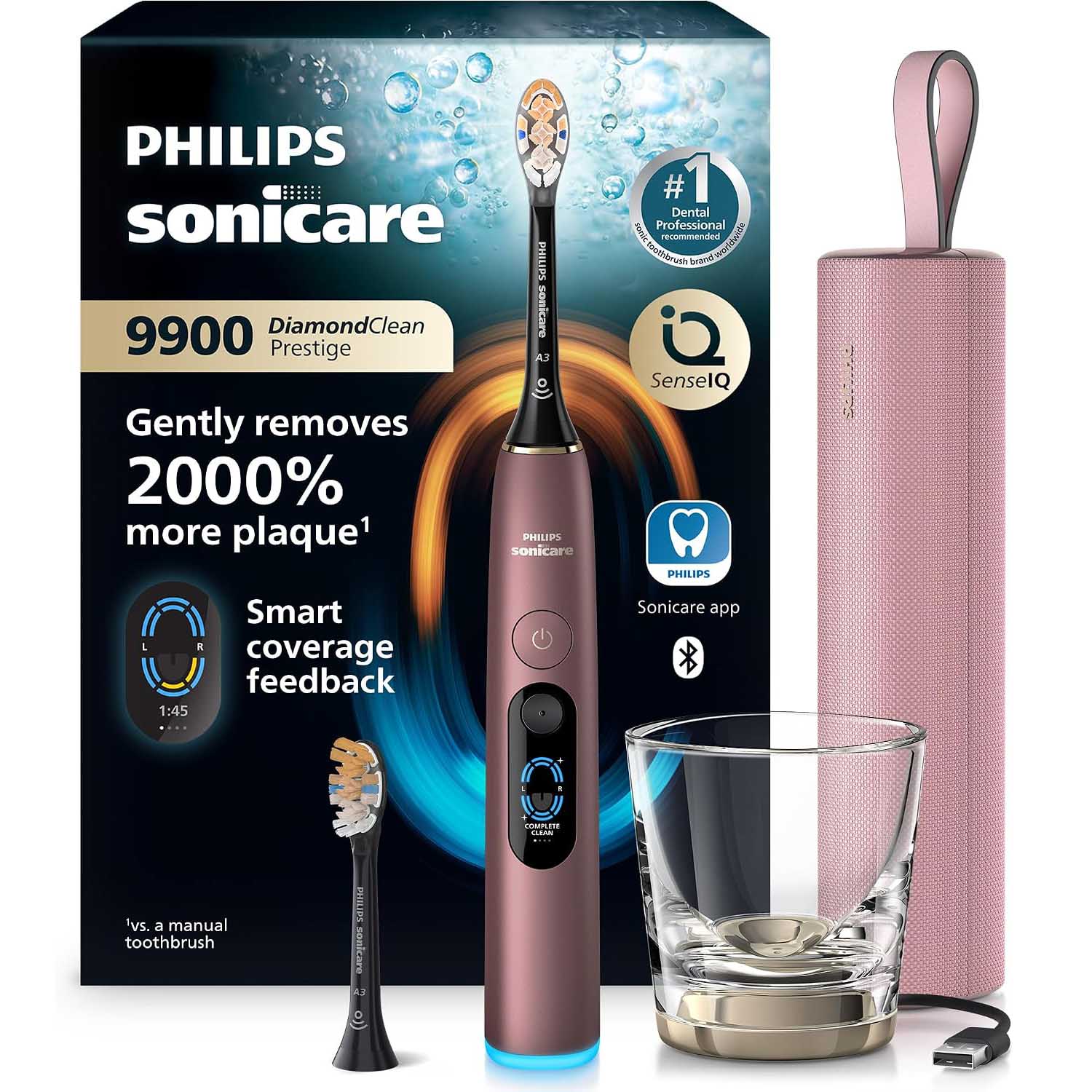 Bàn chải điện Philips Sonicare Next-Gen DiamondClean 9900 Prestige HX9834