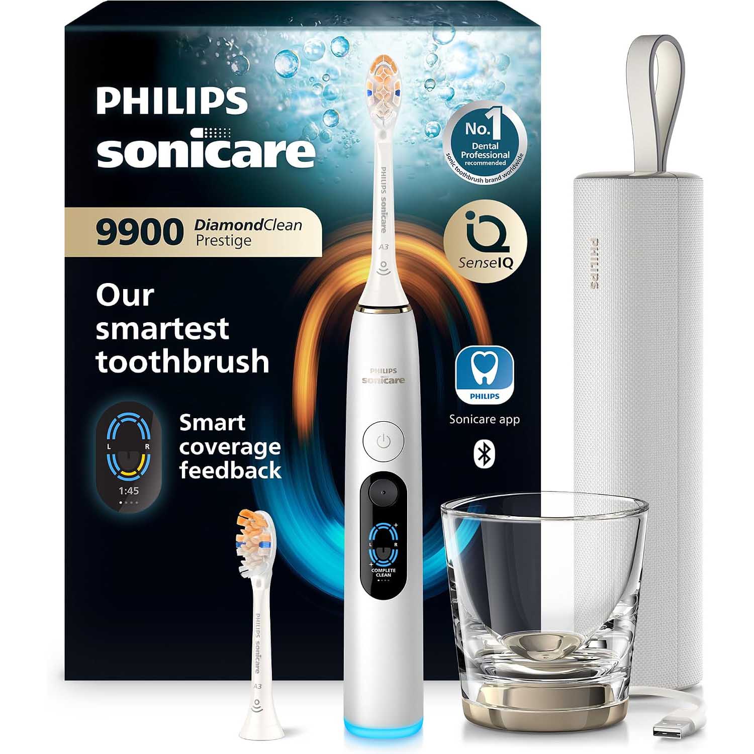Bàn chải điện Philips Sonicare Next-Gen DiamondClean 9900 Prestige HX9834