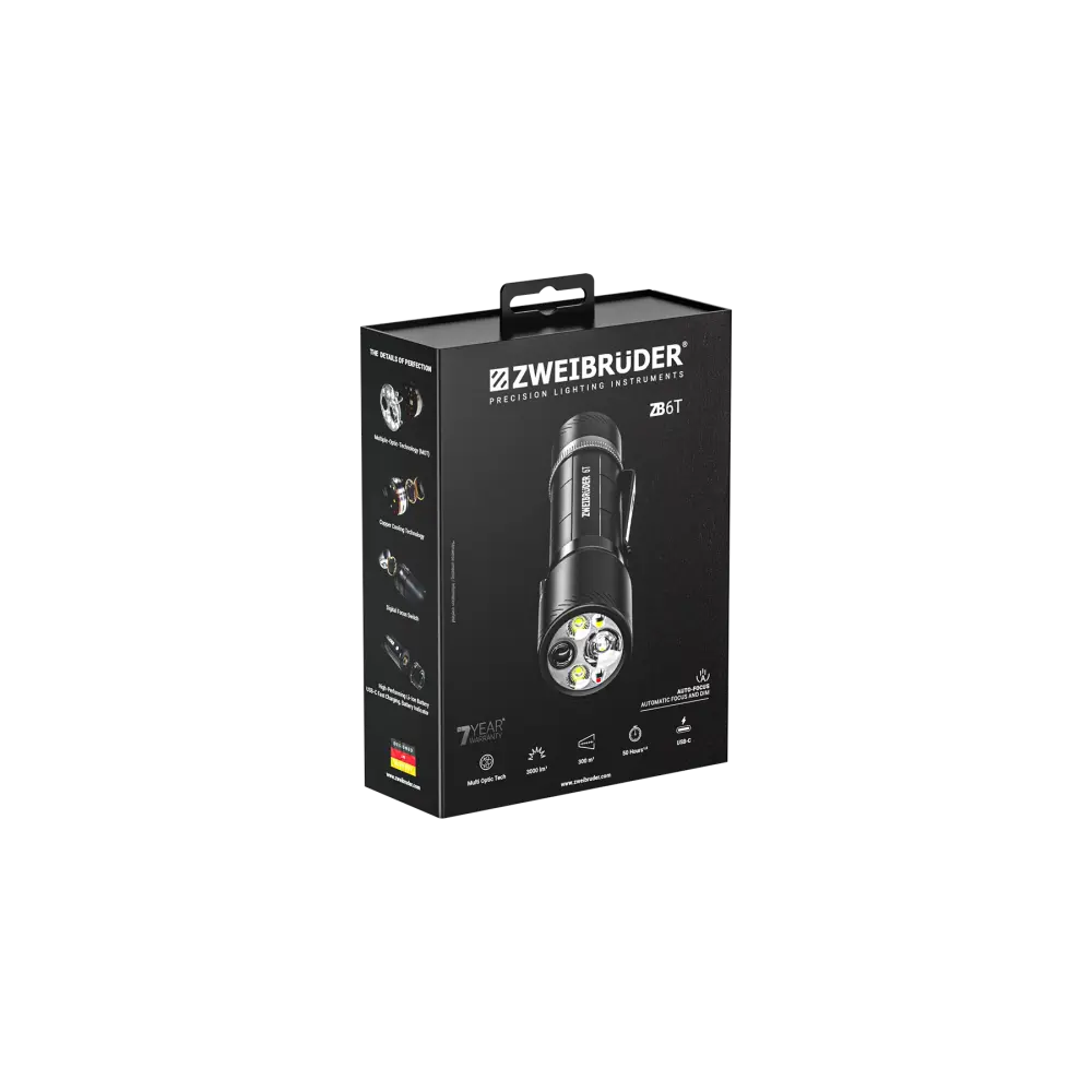 Đèn pin Zweibruder ZB6T 3000 lumen
