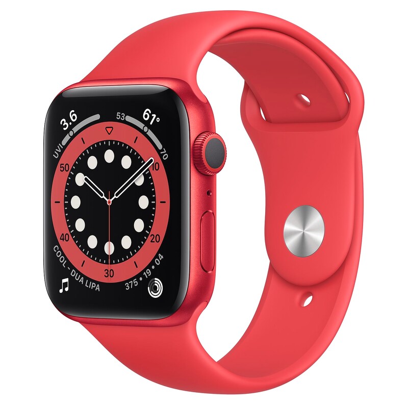 Apple Watch Series 6 GPS, 44mm Aluminium Case with Sport Band