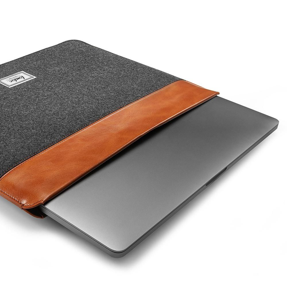 Túi chống sốc Tomtoc Felt & PU Leather For Macbook - H16