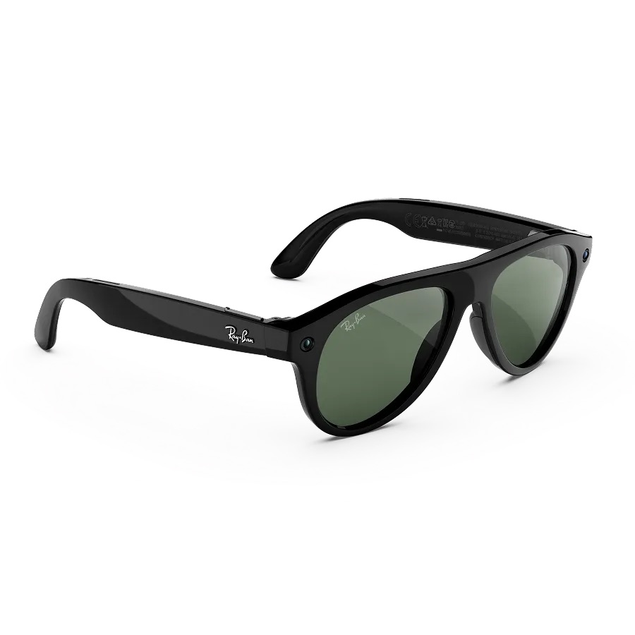 Kính thông minh Ray-Ban Meta Aviator (Gen 3) - Shiny Black Frame/Transitions Graphite Green Lenses