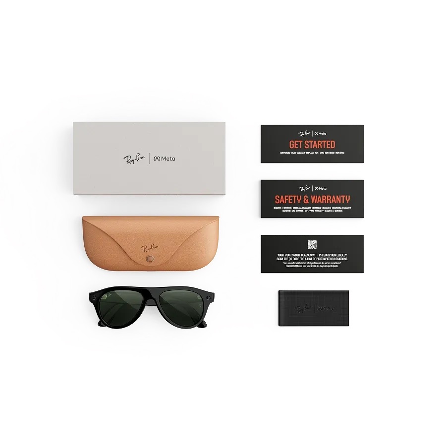 Kính thông minh Ray-Ban Meta Aviator (Gen 3) - Shiny Black Frame/Transitions Graphite Green Lenses