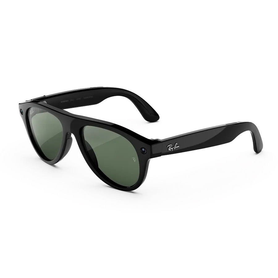 Kính thông minh Ray-Ban Meta Aviator (Gen 3) - Shiny Black Frame/Transitions Graphite Green Lenses