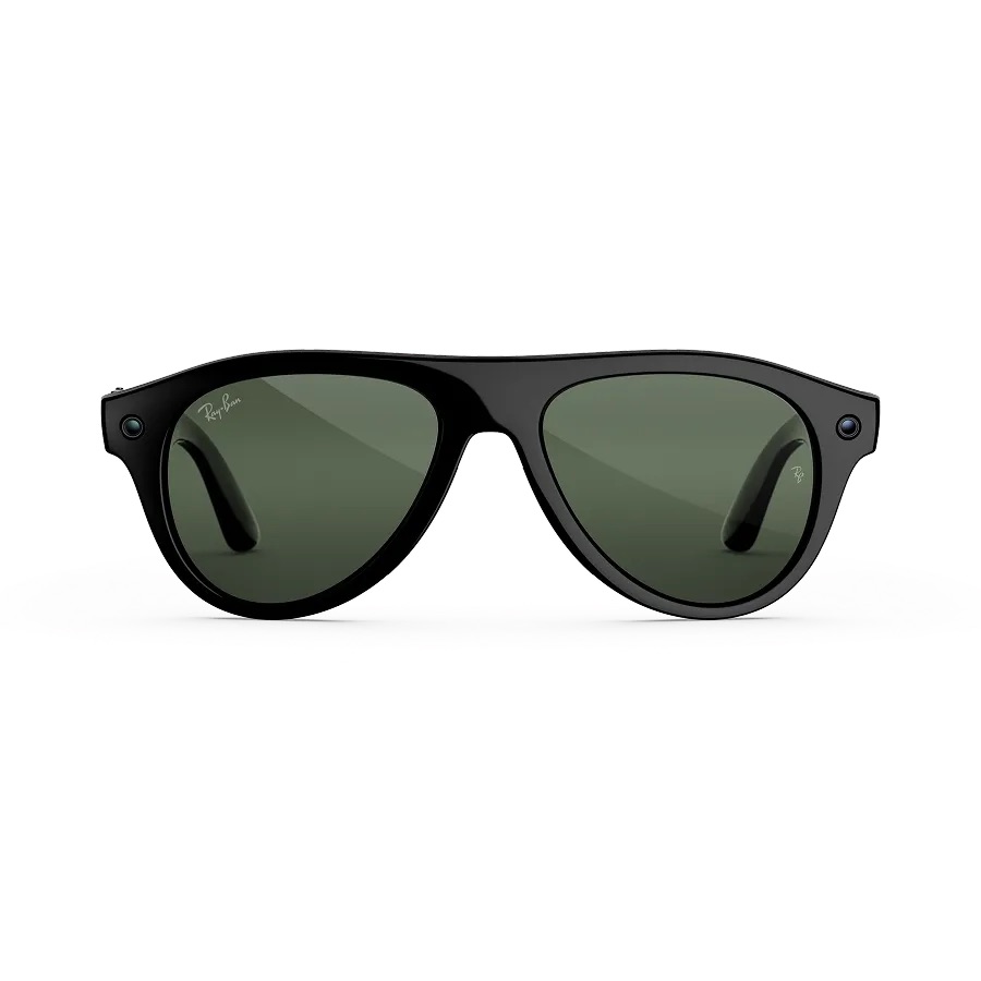 Kính thông minh Ray-Ban Meta Aviator (Gen 3) - Shiny Black Frame/Transitions Graphite Green Lenses