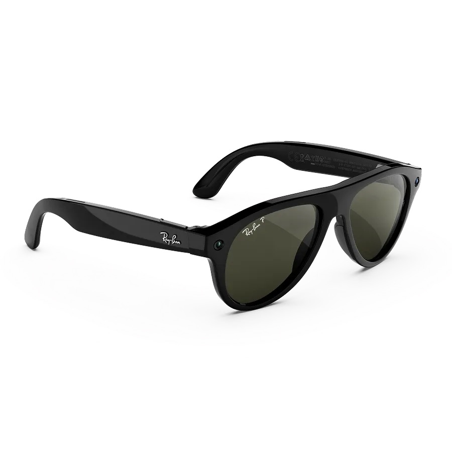 Kính thông minh Ray-Ban Meta Aviator (Gen 3) - Shiny Black Frame/Green Lenses
