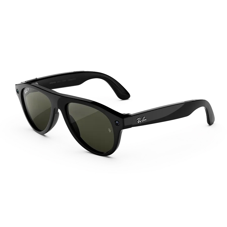 Kính thông minh Ray-Ban Meta Aviator (Gen 3) - Shiny Black Frame/Green Lenses