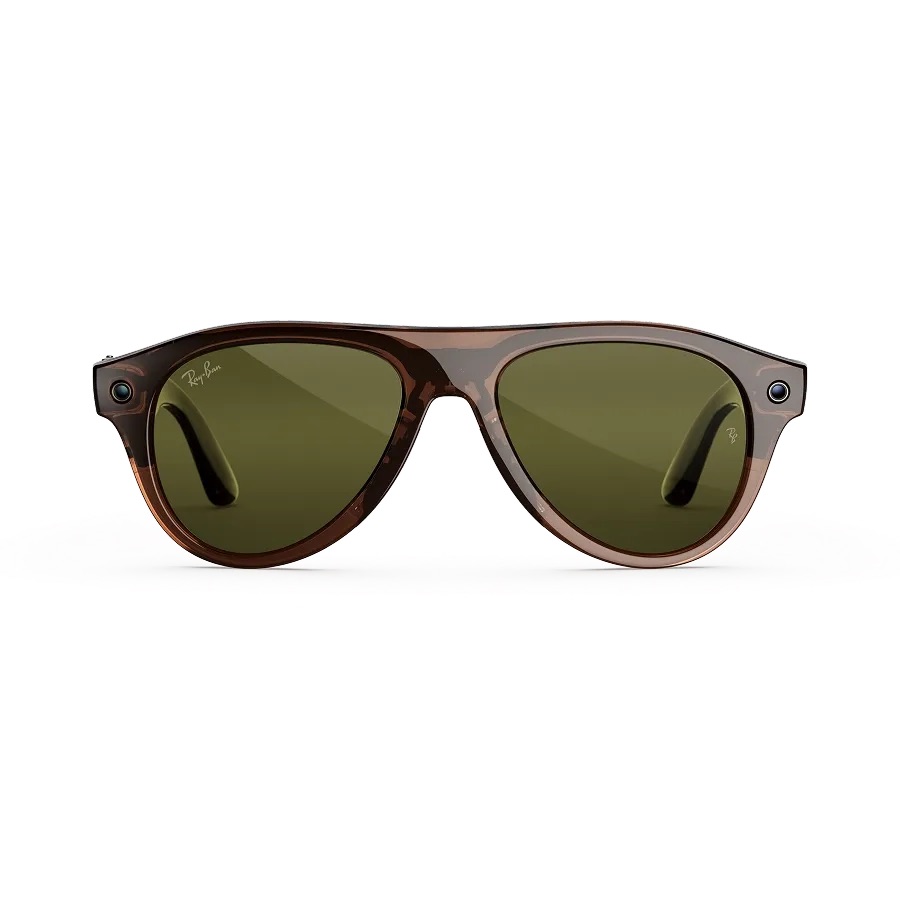 Kính thông minh Ray-Ban Meta Aviator (Gen 3) - Transparent Umber Frame/Transitions Jade Lenses