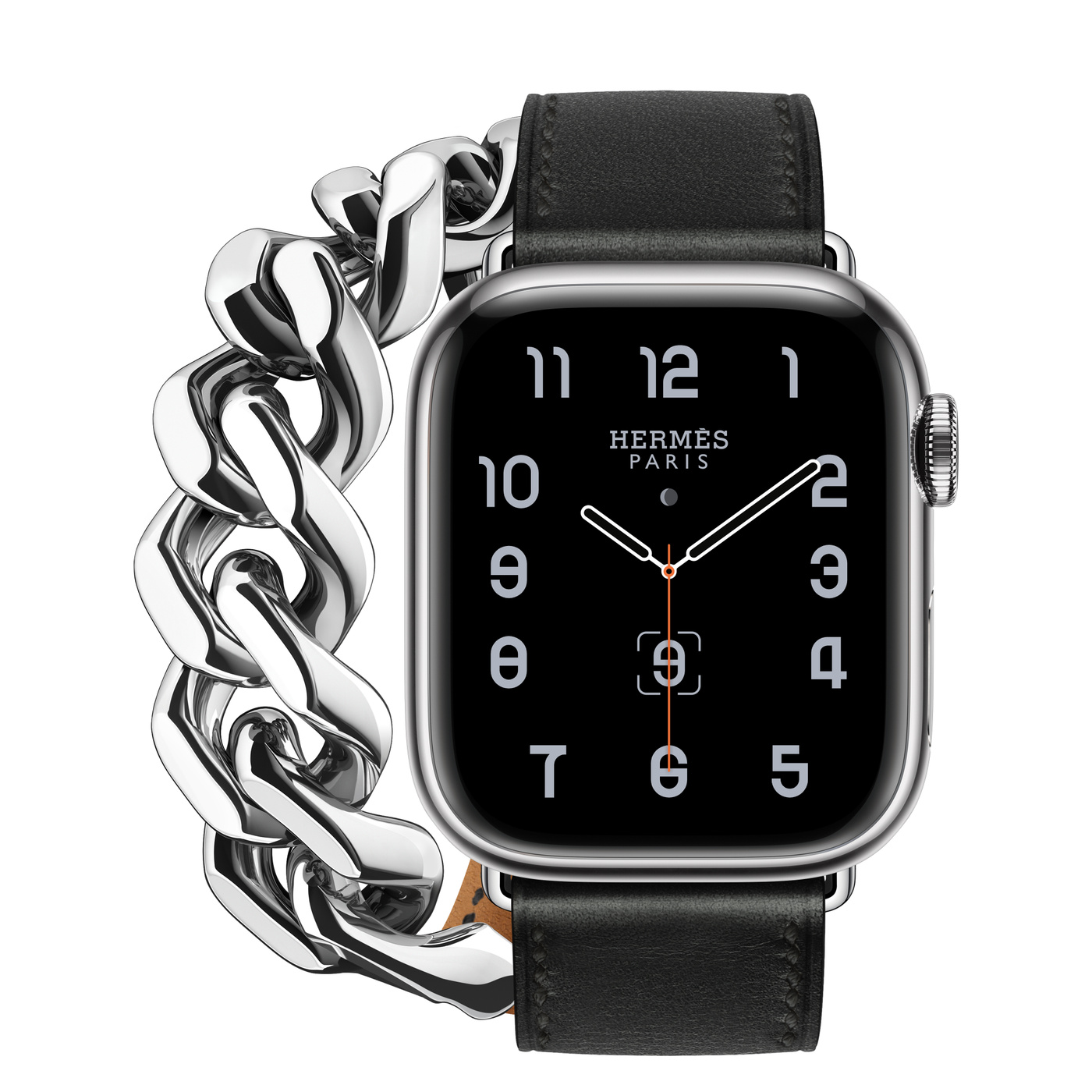 Apple Watch Series 7 Hermès 45mm Silver Stainless Steel Case with Noir  Swift Single Tour Deployment Buckle  Chuyên Apple Watch Hồ Chí Minh
