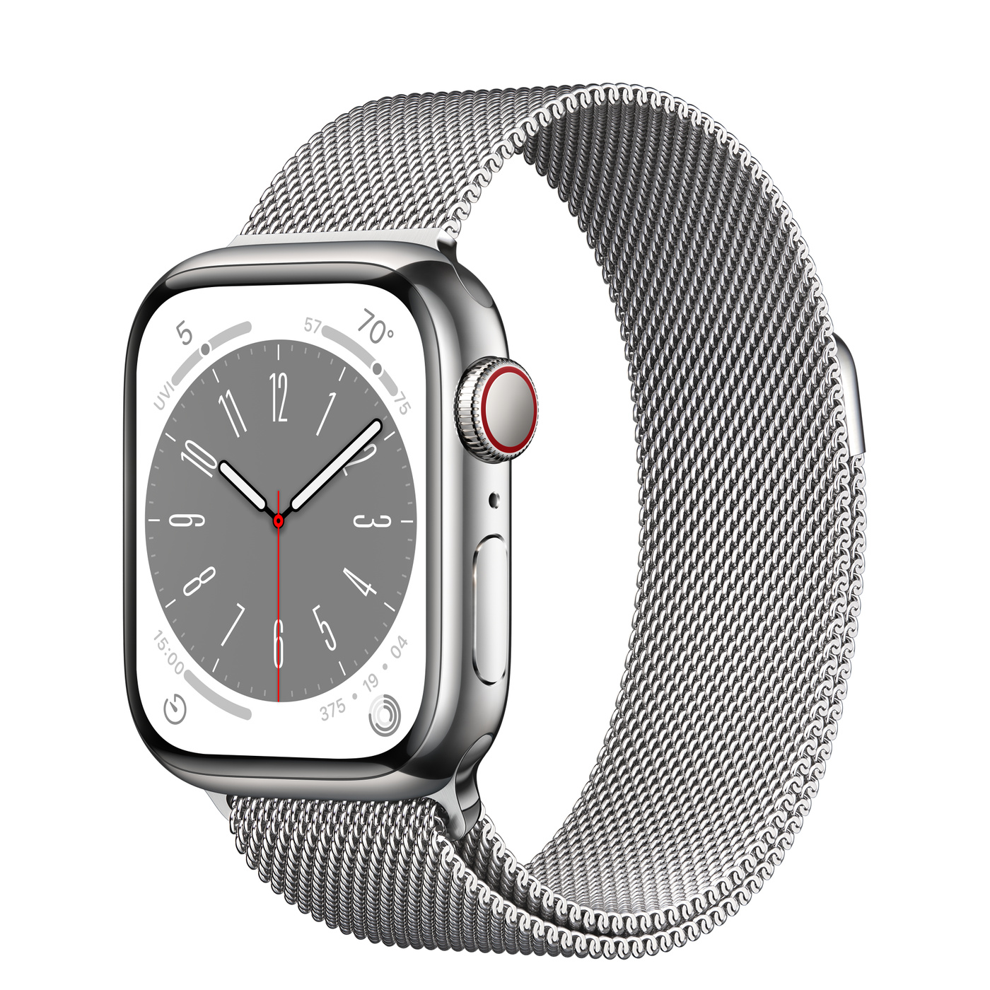 Apple Watch Series 8 (GPS+Cellular) 41mm Stainless Steel with Milanese Loop