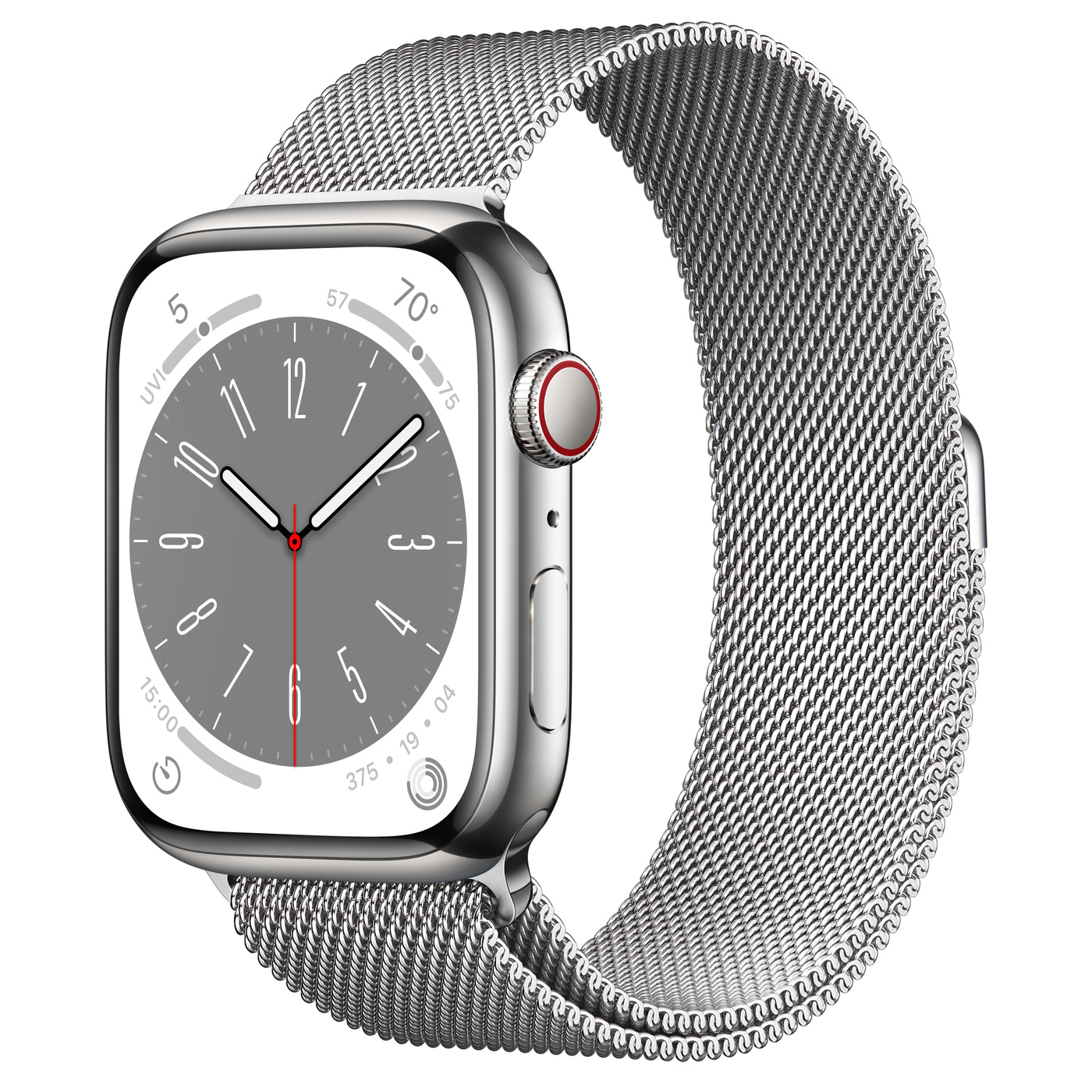 Apple Watch Series 8 (GPS+Cellular) 45mm Stainless Steel with Milanese Loop