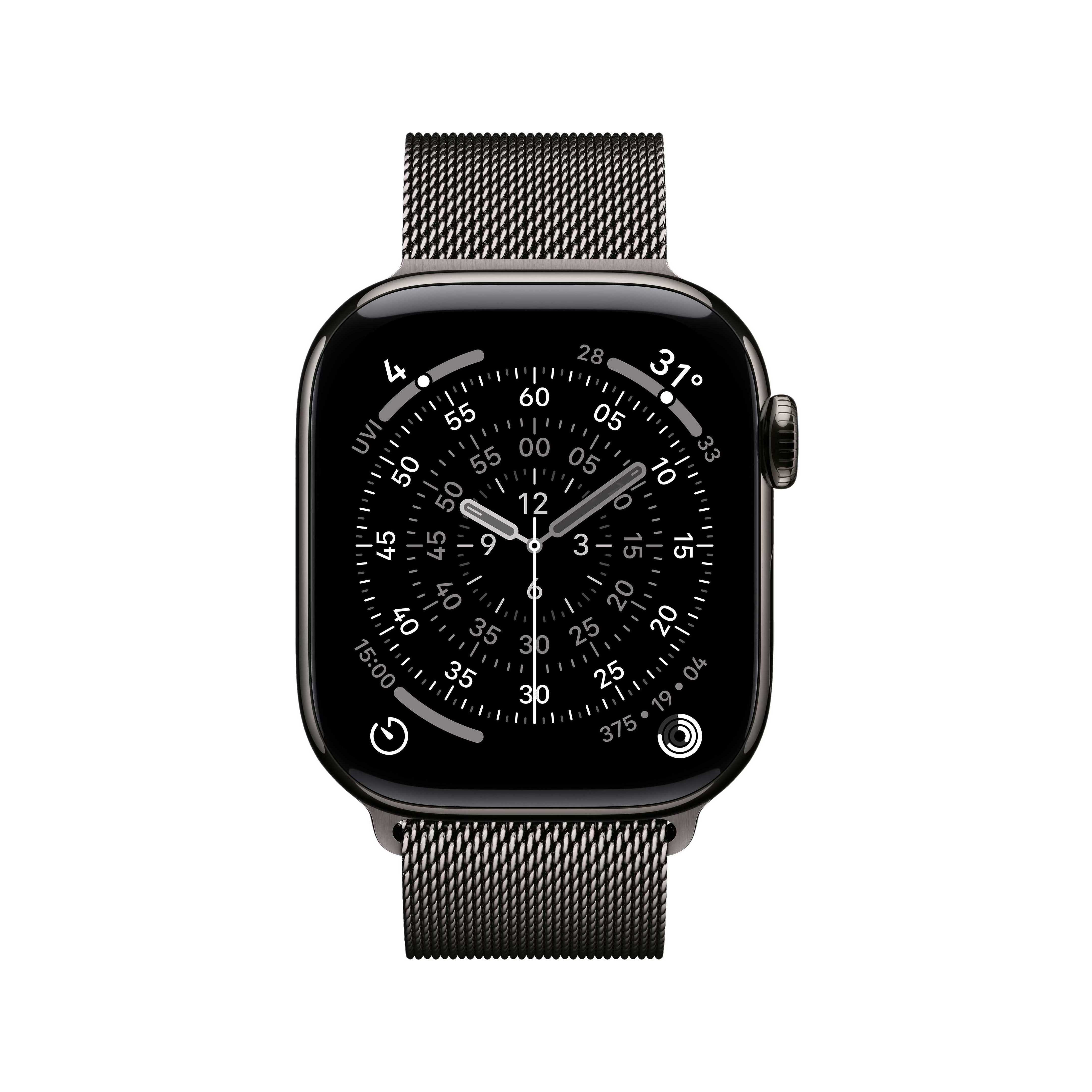 Apple Watch Series 11 (GPS+Cellular) 42mm Titanium Case, Milanese Loop