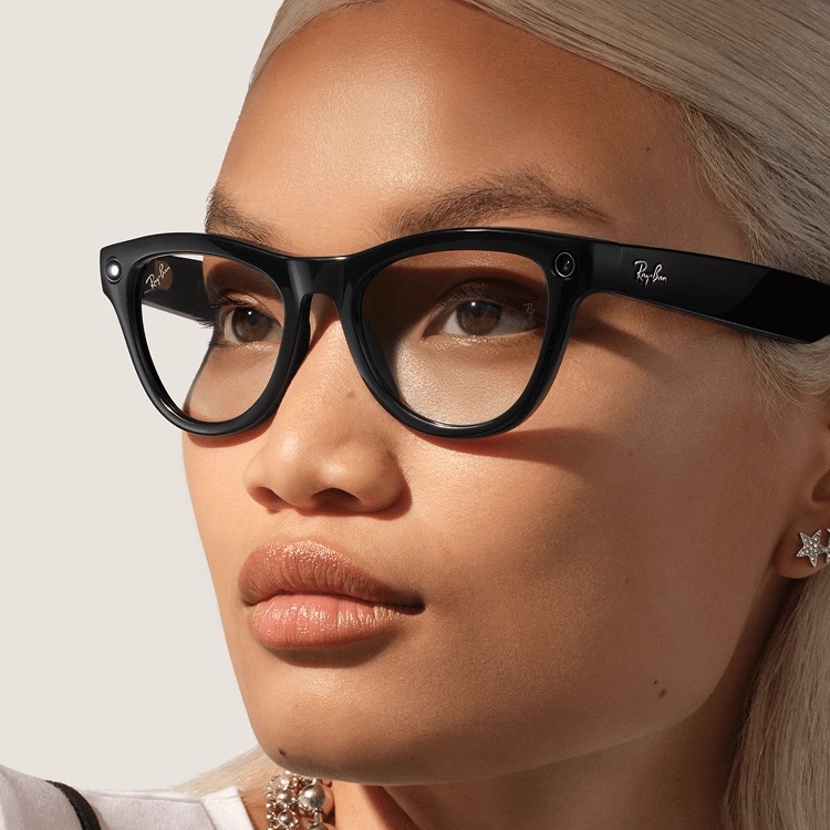 Kính thông minh Ray-Ban Meta Skyler (Gen 2) - Shiny Black with Clear Lenses