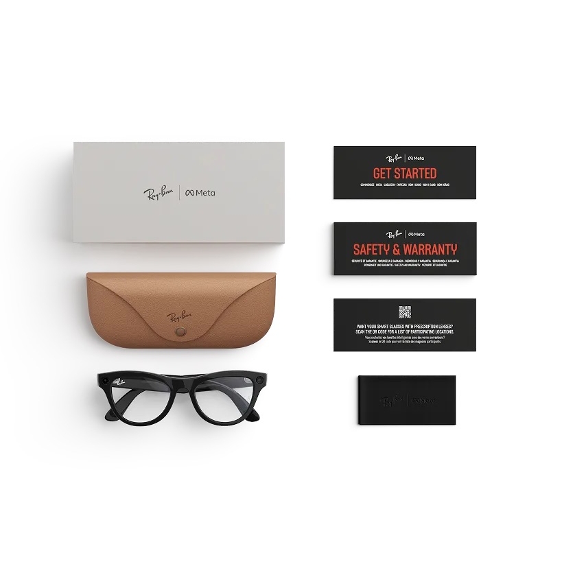 Kính thông minh Ray-Ban Meta Skyler (Gen 2) - Shiny Black with Clear Lenses