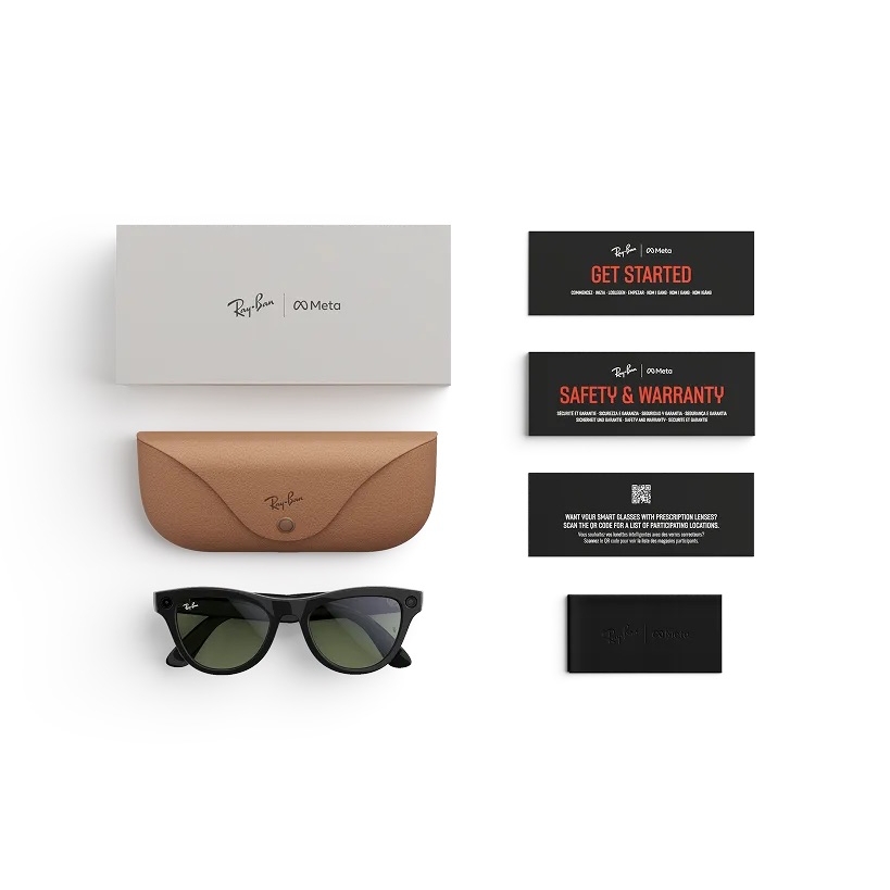 Kính thông minh Ray-Ban Meta Skyler (Gen 2) - Shiny Black with Green Sun Lenses