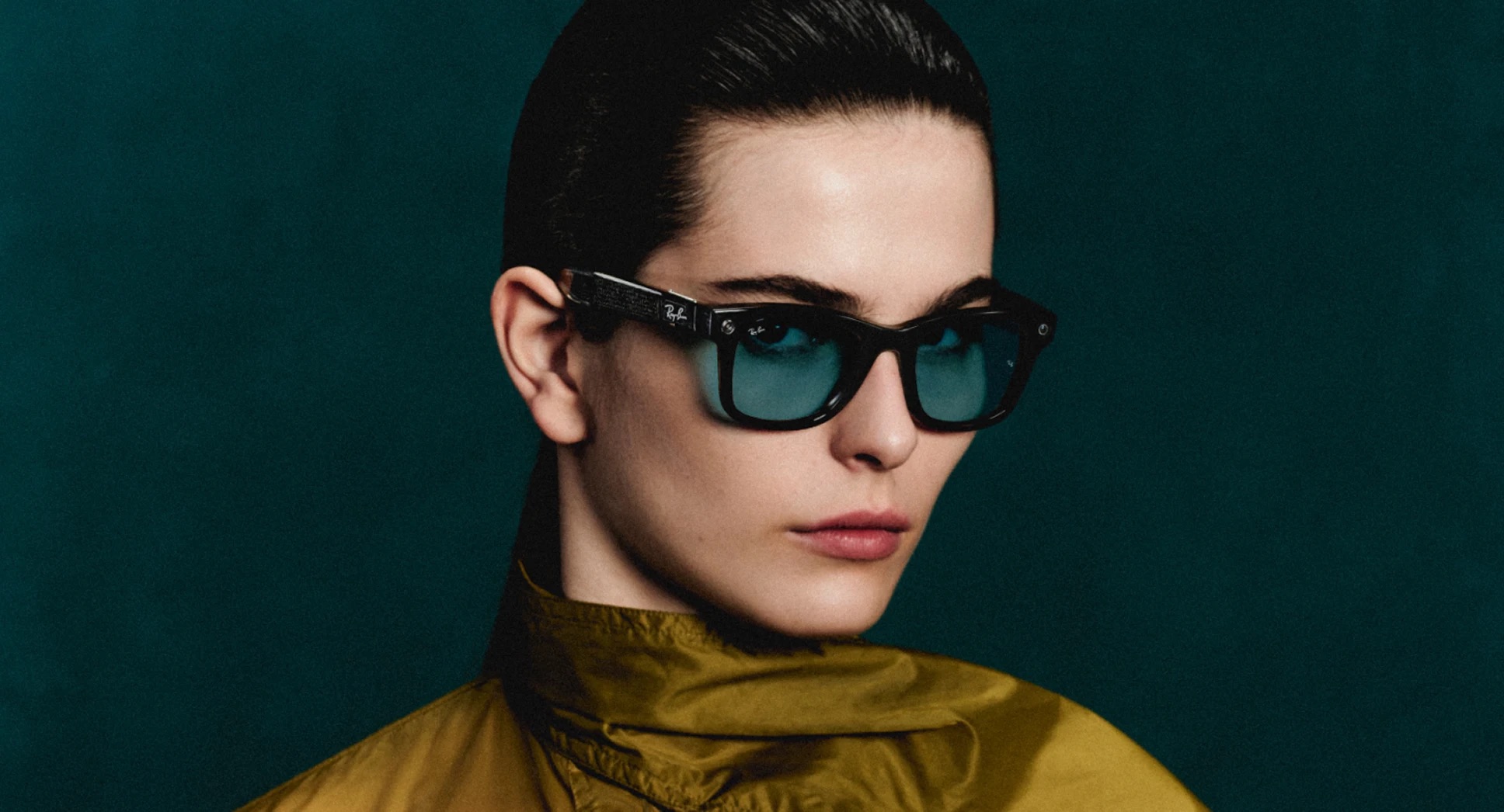 Kính thông minh Ray-Ban Meta Gen 3 Wayfarer (Transparent Black Frame/Transitions Aquamarine Lenses)