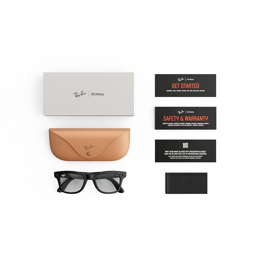 Kính thông minh Ray-Ban Meta Gen 3 Wayfarer (Matte Black Frame/Clear Lenses)