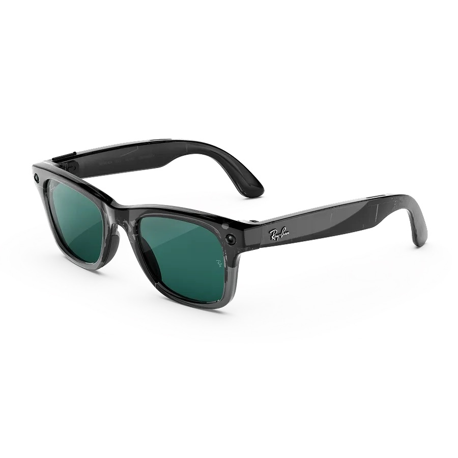 Kính thông minh Ray-Ban Meta Gen 3 Wayfarer (Transparent Black Frame/Transitions Aquamarine Lenses)