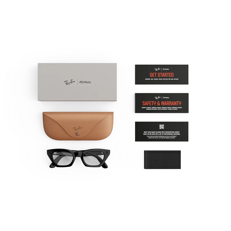 Kính thông minh Ray-Ban Meta Gen 3 Zena (Shiny Black Frame/Clear Lenses)