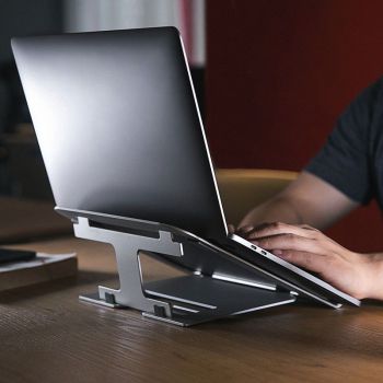 Đế Tản Nhiệt Tomtoc (USA) Alumium Foldable for Ipad/Macbook & Another Talet /Laptop 11'' - 15,6'' (Silver)