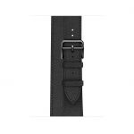 Qua da Apple Watch Hermès - 40mm Noir Swift Leather Double Tour