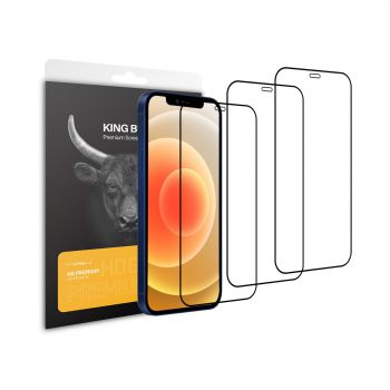 Miếng dán cường lực Mipow KingBull Premium HD (2.7D) cho iPhone 13 series (full viền đen)