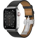 Apple Watch Series 6 Hermès GPS + Cellular, 44mm Silver Stainless Steel Case with Single Tour Deployment Buckle