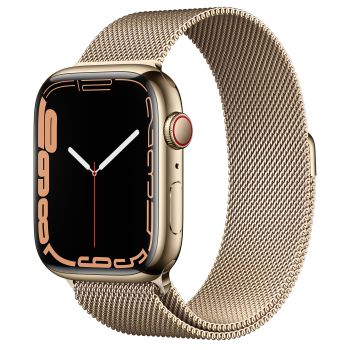 Apple Watch Series 7 GPS + Cellular, 45mm Stainless Steel with Milanese Loop