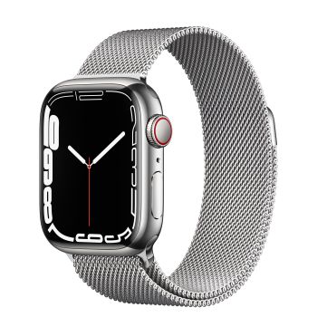 Apple Watch Series 7 GPS + Cellular, 41mm Stainless Steel with Milanese Loop