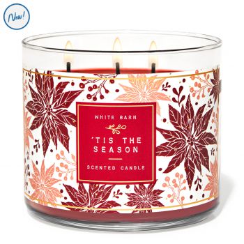 Nến thơm Bath & Body Works Tis The Season, 411g, 3 bấc