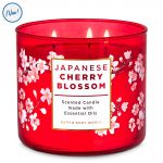 Nến thơm Bath & Body Works Japanses Cherry Blosssom, 411g, 3 bấc