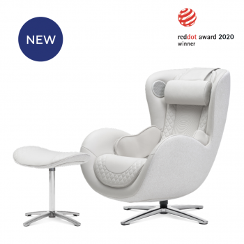 Ghế massage thương gia NOUHAUS 2021 Classic Chair with Ottoman (Elder White)