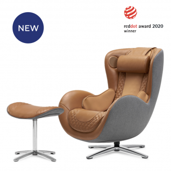 Ghế massage thương gia NOUHAUS 2021 Classic Chair with Ottoman (Caramel)