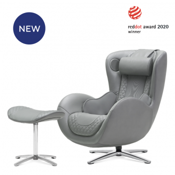 Ghế massage thương gia NOUHAUS 2021 Classic Chair with Ottoman (Ash Gray)