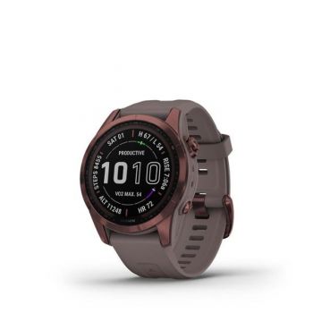 Garmin Fenix 7S Sapphire Solar - Dark Bronze Titanium with Shale Gray Band