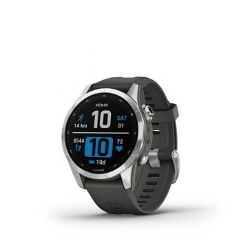 Garmin Fenix 7S Standard - Silver with Graphite Band