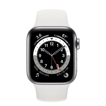 Apple Watch Series 6 GPS + Cellular, 40mm Stainless Steel with Sport Band