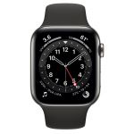 Apple Watch Series 6 GPS + Cellular, 44mm Stainless Steel with Sport Band