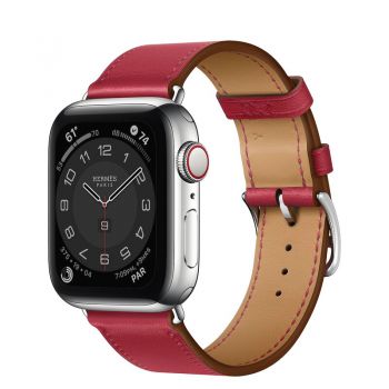 Apple Watch Series 6 Hermès GPS + Cellular, 40mm Silver Stainless Steel Case with Single Tour