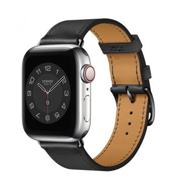 Apple Watch Series 6 Hermès GPS + Cellular, 40mm Silver Stainless Steel Case with Single Tour