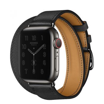 Apple Watch Series 6 Hermès GPS + Cellular, 40mm Space Black Stainless Steel Case with Double Tour